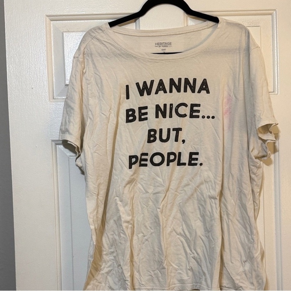 Heritage Cream Tee with Black Text